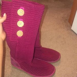 Pink Knit Uggs